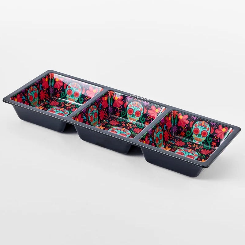 Prepara 3 Section Tray Day of the Dead