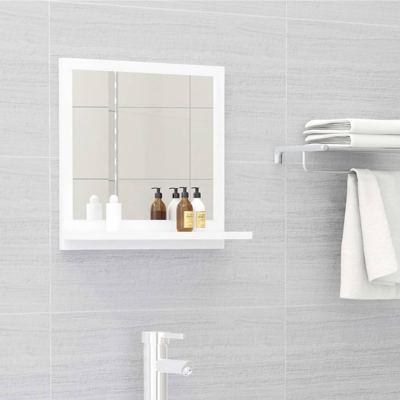 Miroir de salle de bain Blanc 40x10,5x37 cm Bois dingnierie