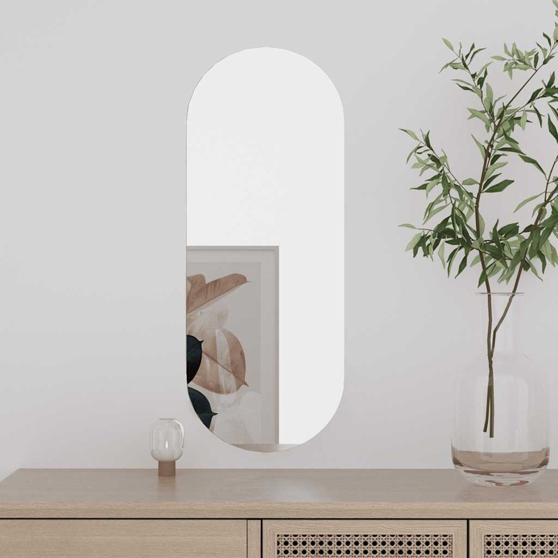 Miroir mural 20x50 cm Verre Ovale