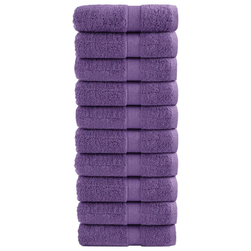 Serviettes de visage de qualit suprieure SOLUND 10 pcs violet
