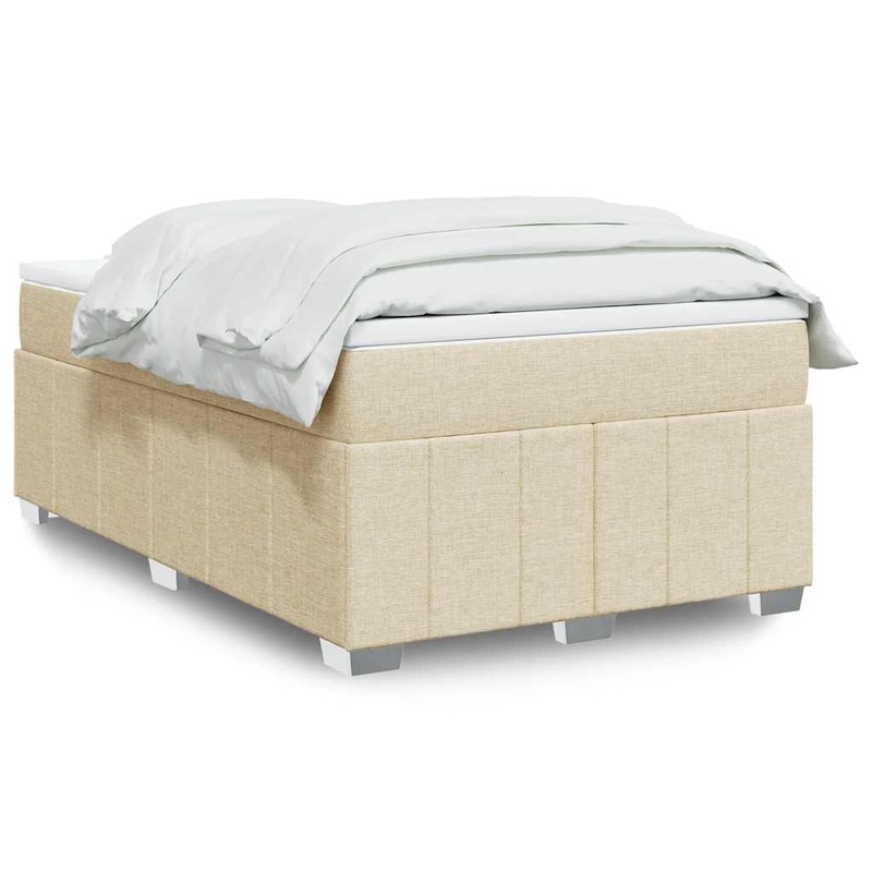 Sommier  lattes de lit avec matelas Crme 120x200 cm Tissu