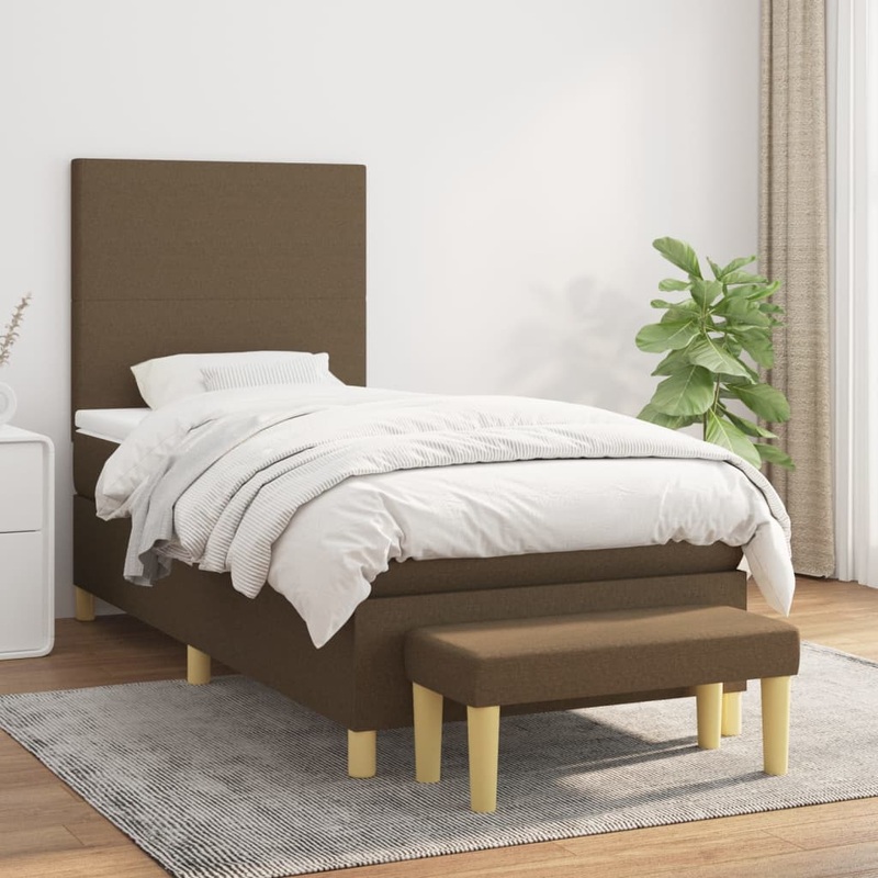 Sommier  lattes de lit avec matelas Marron fonc 80x200 cm