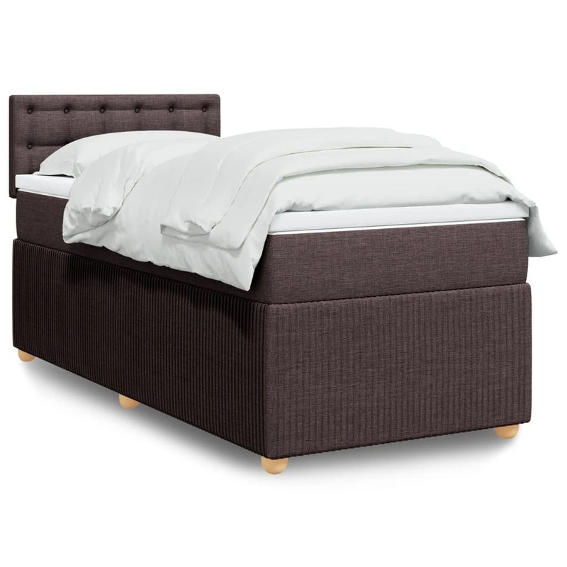 Sommier  lattes de lit avec matelas Marron fonc 90x200 cm