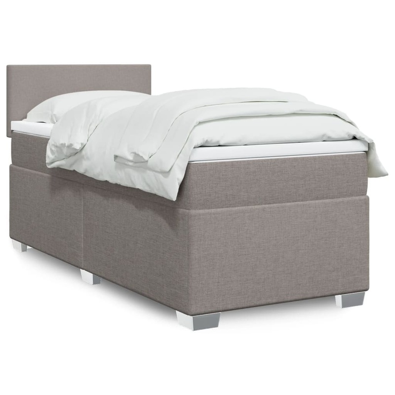 Sommier  lattes de lit avec matelas Taupe 90x200 cm Tissu