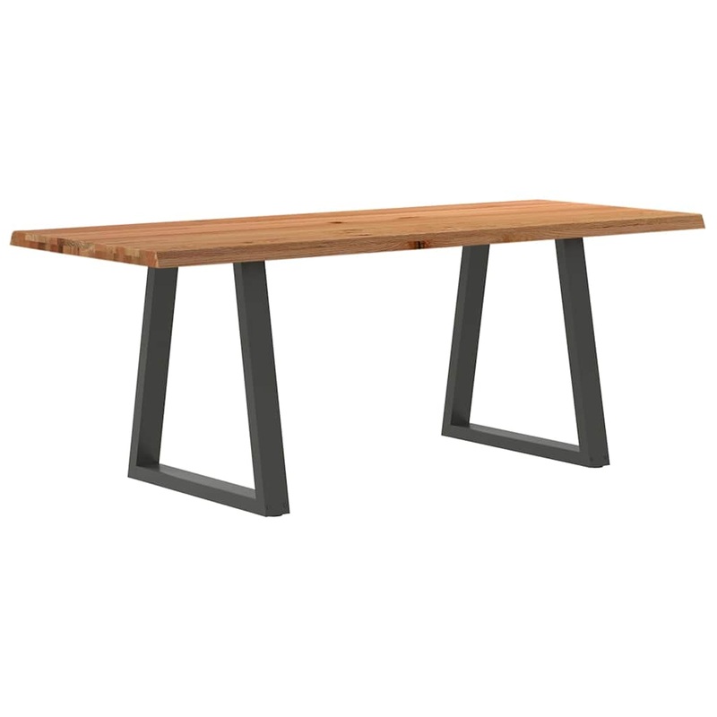 Table  manger avec bord naturel 200x80x74 cm bois massif chne